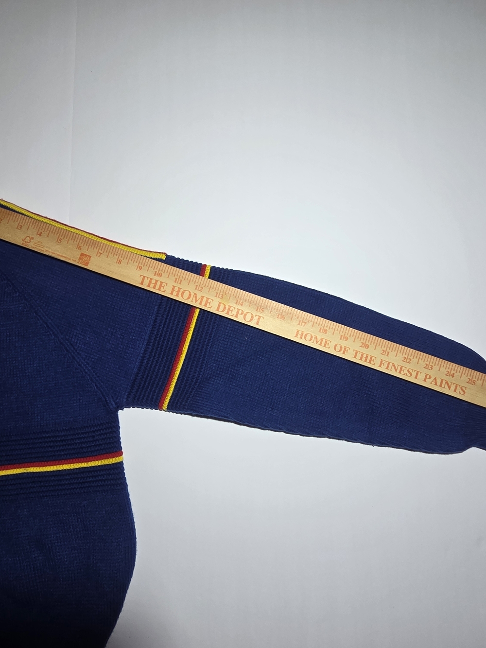 Vintage Racquet Club Quarter Zip Sweater Mens Small Blue Striped Acrylic Retro - Picture 4 of 7